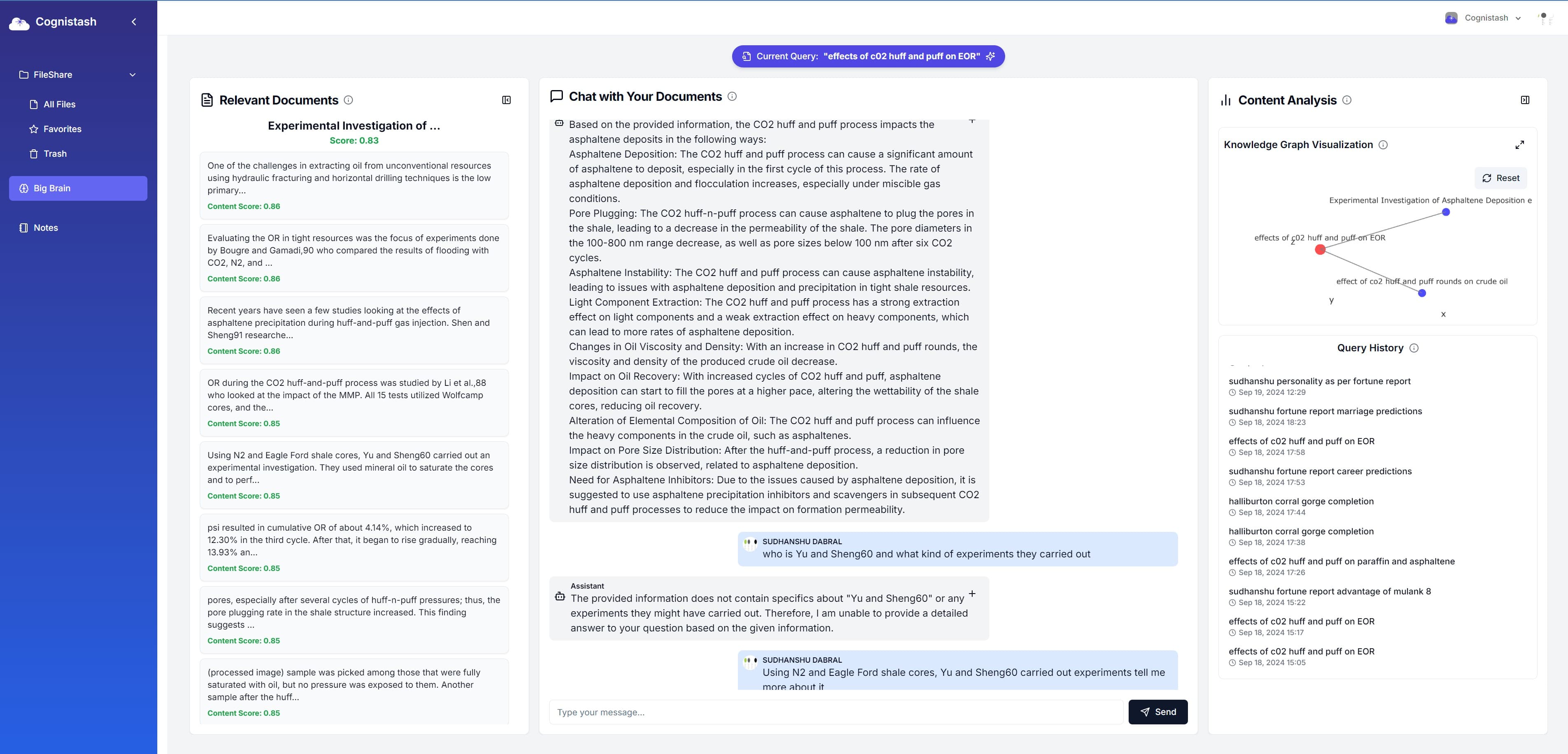 Cognistash dashboard 2